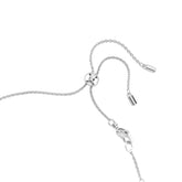 Matrix Tennis choker, Round cut, White, Rhodium plated